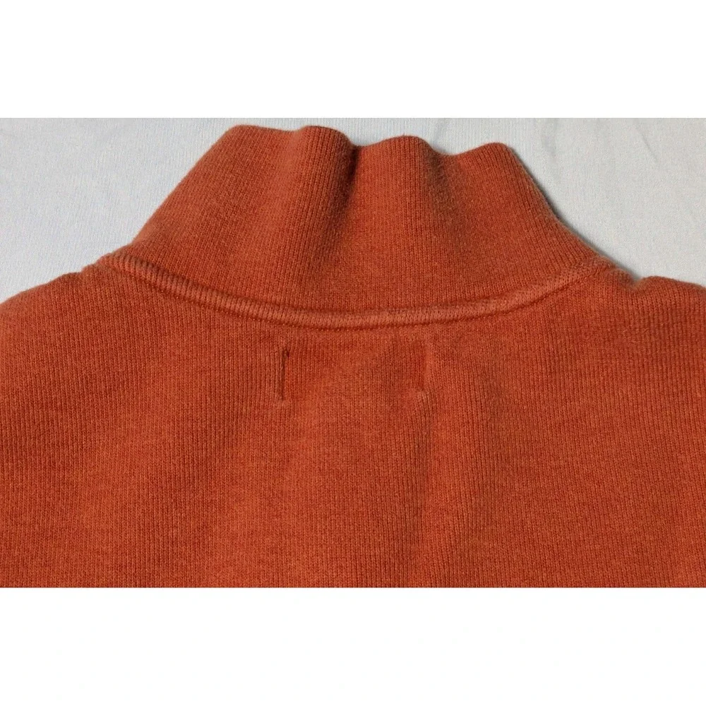 POLO RALPH LAUREN Men XL Blue Pony‎ 1/4 Zip Orange Cotton Pullover
